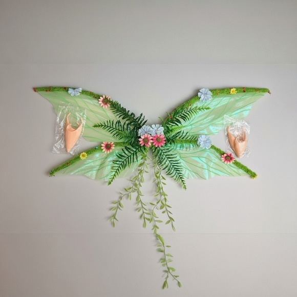 Other - NEW Enchanting Fairy Wings & Ears‎ Costume Delicate Flowers & Leafs